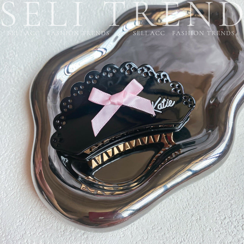 Wholesale Sweet and Cool Bow Hollow Letter Clip